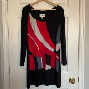 Joseph Ribkoff abstract jersey knit dress